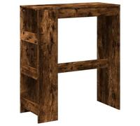 vidaXL Tavolo Bar con Rastrelliera Rovere 90x40x103,5 cm Multistrato