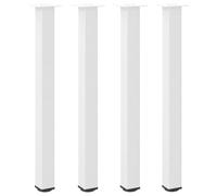 vidaXL Gambe per tavolo da bar 4 pz bianche 100-102 cm in acciaio