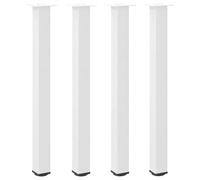 vidaXL Gambe per tavolo da bar 4 pz bianche 90-92 cm in acciaio
