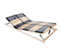 vidaXL Base a doghe Marrone 100 x 190 cm Legno massello di faggio, Rete Letto Moderna, Supporto in faggio Solido, Elegante Base a doghe, Robusta Struttura per Materasso, Arredamento Rettangolare