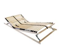 vidaXL Base a doghe Marrone 80 x 190 cm Legno massello di faggio
