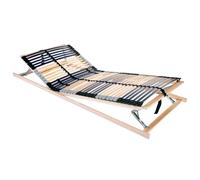 vidaXL Base a doghe Marrone 80 x 190 cm Legno massello di faggio