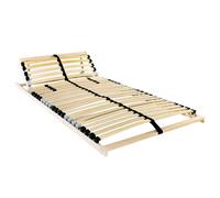vidaXL Base a doghe Marrone 90 x 190 cm Legno massello di faggio