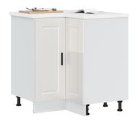 vidaXL Base ad Angolo Cucina Porto Bianco Lucido in Legno Multistrato