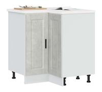 vidaXL Base ad Angolo Cucina Porto Grigio Cemento in Legno Multistrato