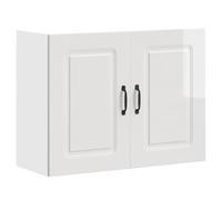 vidaXL Base da Cucina Kalmar Bianco Lucido in Legno Multistrato, pensile da Cucina, Armadio da Cucina a Parete, pensili con Ante, pensile Montato