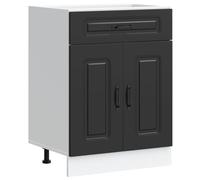 vidaXL Base da Cucina Kalmar Nero in Legno Multistrato