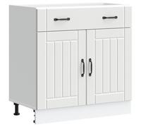 vidaXL Base da Cucina Lucca Bianco in Legno Multistrato