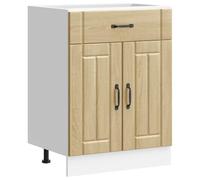 vidaXL Base da Cucina Lucca Rovere Sonoma in Legno Multistrato, Mobile Base lavello, Mobile Base Cucina con cassetto, Mobile Base lavello