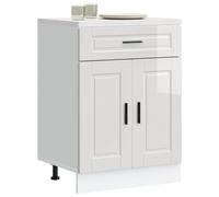 vidaXL Base da Cucina Porto Bianco Lucido in Legno Multistrato