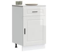 vidaXL Base da Cucina Porto Bianco Lucido in Legno Multistrato