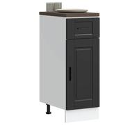 vidaXL Mobile base lavello Porto Nero in legno multistrato con cassetto