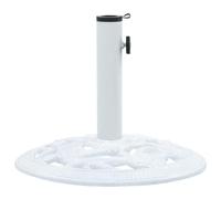 vidaXL Base per Ombrellone con Adattatore Regolabile Portatile Stabile Robusta Elegante Stand Supporto Sostengo Parasole Bianca 9 kg 40 cm in Ghisa