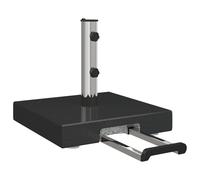 vidaXL Base Ombrellone con Maniglia Granito Nero 29 kg Quadrata