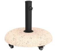 vidaXL Wheeled Parasol Base per pali da 37/42/52/58 mm, in cemento giallo