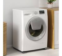 vidaXL Base per lavatrice 2 pcs Nero 72 x 5 x 4,5 cm