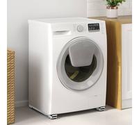 vidaXL Base per lavatrice 2 pz Argento 72 x 5 x 4,5 cm