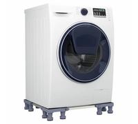 vidaXL Base per Lavatrice Regolabile 400 kg Supporto Pesante in Plastica e Metallo per Stanze di Servizio in Grigio Nero Design Moderno Facile Assemblaggio Antiscivolo Elettrodomestico Non Sollevabi