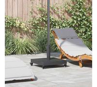 vidaXL Base per ombrellone da Giardino Quadrato Grigio Scuro con Ruote, Dimensioni 45 x 32 cm. Realizzata in calcestruzzo e Acciaio Resistente ai Raggi UV, ha Una Finitura Verniciata a Polvere. È Un