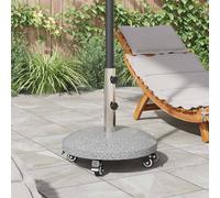 vidaXL Base per Ombrello in Granito con Ruote per Pali da 4-5 cm