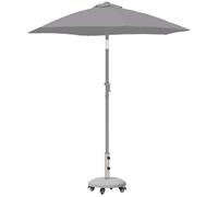 vidaXL Base per Ombrello in Granito con Ruote per Pali da 4-5 cm, Base Ombrello Moderna, Resistente Alle Intemperie, Supporto Robusto per Ombra in Giardino