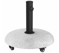 vidaXL Base per ombrellone con ruote per ombrelloni da 37/42/52/58 mm, grigio chiaro, cemento