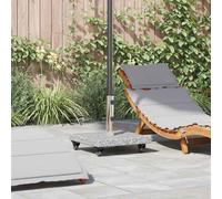 vidaXL Base per Ombrelli con Ruote per Pali Ø38/48mm Grigio Granito 30 kg Quadrata
