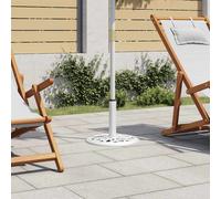 vidaXL Base per Ombrellone Bianca 40x40x32 cm in Ghisa