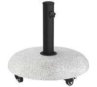 vidaXL Base per ombrellone con ruote per ombrelloni da 37/42/52/58 mm, grigio chiaro, cemento