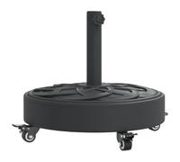 vidaXL Base per Ombrellone con Ruote per Pali Ø38/48 mm 27 kg Rotonda, Base per ombrellone con Ruote, Base per ombrellone Rotonda, Porta ombrellone