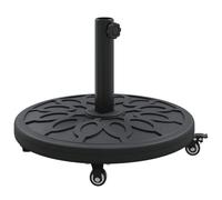 vidaXL Base per ombrellone con Ruote, per Pali da Ø38-48 mm, 13 kg. Design Moderno, Perfetta per balconi e Giardini. Accessorio per Ombra, Attrezzatura per terrazzi.
