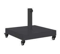 vidaXL Base per ombrellone da Giardino Quadrato Grigio Scuro con Ruote, Dimensioni 45 x 32 cm. Realizzata in calcestruzzo e Acciaio Resistente ai Raggi UV, ha Una Finitura Verniciata a Polvere. È Un