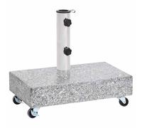 vidaXL Base per Ombrellone Grigio Chiaro 45x25x8,3 cm in Granito