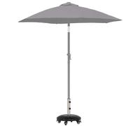 vidaXL Base per ombrellone in granito con ruote per palo da 40-50 mm, Base Ombrello Moderna, Resistente Alle Intemperie, Supporto Robusto per Ombra in Giardino