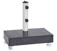 vidaXL Base per Ombrellone Nera 45x25x8,3 cm in Granito