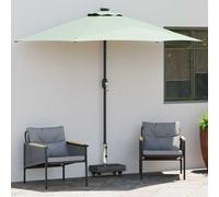 vidaXL Base Ombrellone con Ruote per Pali Ø38/48mm Nera Granito 25 kg Rettangolare