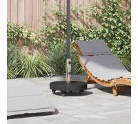 vidaXL Portaombrelli con ruote per aste Ø 38/48 mm in granito nero, 30 kg, rotondo