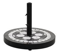 VIDAXL - Base per Ombrellone Nero e Bianco Rotonda 12 kg