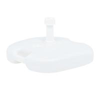 vidaXL Base per Ombrellone Riempibile con Sabbia/Acqua Sostegno per Parasole Fermo Supporto Base di Appoggio 16L Bianca in Plastica
