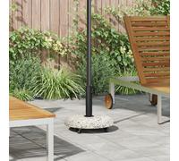 vidaXL Base per Ombrellone su Ruote in Pietra Cubica per Pali da 37/42/52/58mm. Design Rotondo Contemporaneo con Ruote Bloccabili. Supporto da Giardino Resistente al Calore per Ombrelloni Patio.