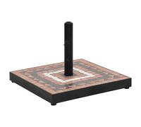 vidaXL Base per Ombrellone Terracotta e Bianco Quadrata 12 kg