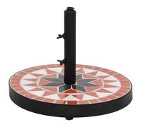 VIDAXL - Base per Ombrellone Terracotta e Bianco Rotonda 12 kg