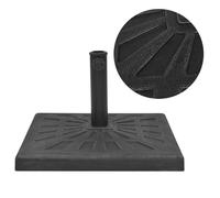 vidaXL Base per Parasole Quadrata in Resina Nera 19 kg