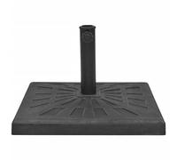 vidaXL Base per Parasole Quadrata Sostegno Supporto Ombrellone Elegante Robusta Uso Esterno Pesante Sicura Regolabile in Resina Nera 19 kg
