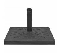 vidaXL Base per Parasole Quadrata Sostegno Supporto Ombrellone Elegante Robusta Uso Esterno Pesante Sicura Regolabile in Resina Nera 19 kg