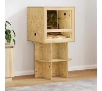 vidaXL Base per Terrario Marrone 50 x 50 x 50 cm OSB