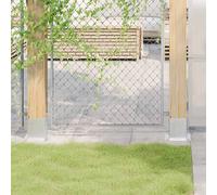 vidaXL Basi per Pali Quadrate 12 pz Argento 121x121 mm Acciaio Zincato