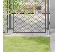 vidaXL Basi per Pali Quadrate 12 pz Argento 46x46 mm Acciaio Zincato