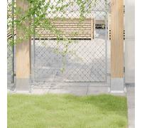 vidaXL Basi per Pali Quadrate 4 pz Argento 141x141 mm Acciaio Zincato
