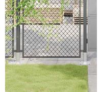 vidaXL Basi per Pali Quadrate 4 pz Argento 51x51 mm in Acciaio Zincato